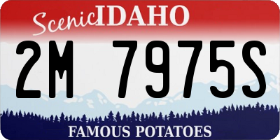 ID license plate 2M7975S