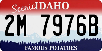 ID license plate 2M7976B