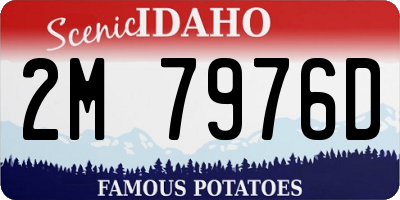 ID license plate 2M7976D