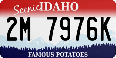 ID license plate 2M7976K