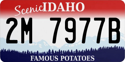 ID license plate 2M7977B