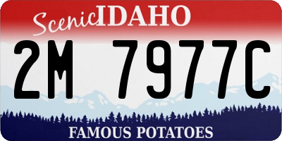 ID license plate 2M7977C