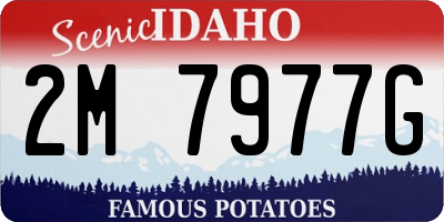 ID license plate 2M7977G