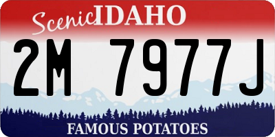 ID license plate 2M7977J