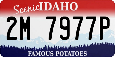 ID license plate 2M7977P