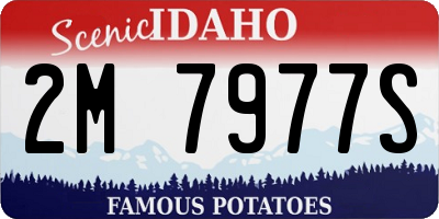 ID license plate 2M7977S
