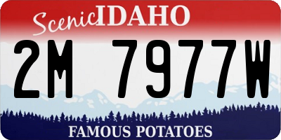 ID license plate 2M7977W
