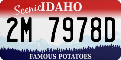 ID license plate 2M7978D