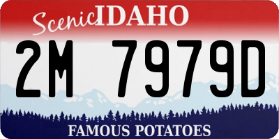 ID license plate 2M7979D