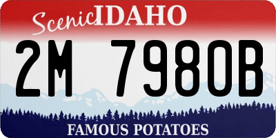 ID license plate 2M7980B