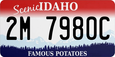 ID license plate 2M7980C
