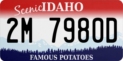 ID license plate 2M7980D