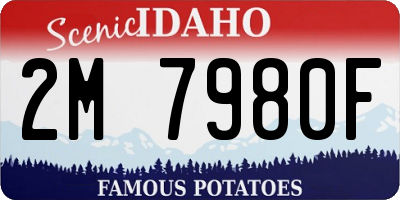 ID license plate 2M7980F