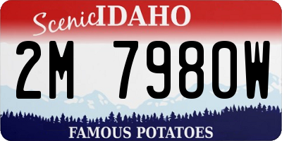 ID license plate 2M7980W