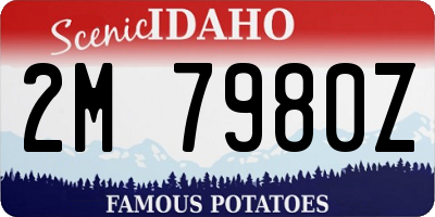 ID license plate 2M7980Z