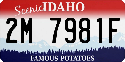 ID license plate 2M7981F