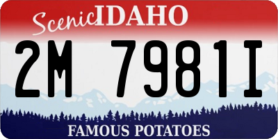 ID license plate 2M7981I