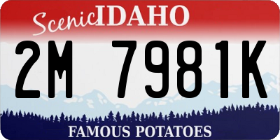 ID license plate 2M7981K