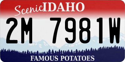 ID license plate 2M7981W