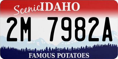 ID license plate 2M7982A