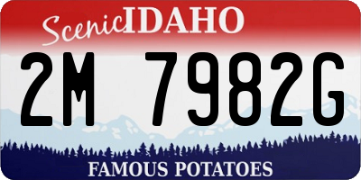 ID license plate 2M7982G