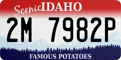 ID license plate 2M7982P
