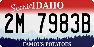 ID license plate 2M7983B