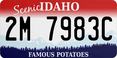 ID license plate 2M7983C