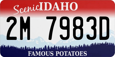 ID license plate 2M7983D