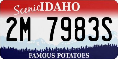 ID license plate 2M7983S