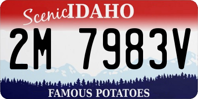 ID license plate 2M7983V