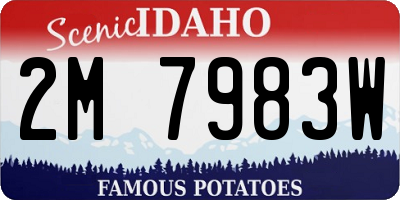 ID license plate 2M7983W