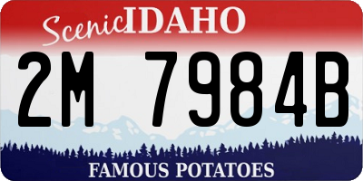 ID license plate 2M7984B