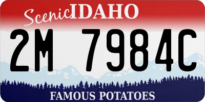 ID license plate 2M7984C