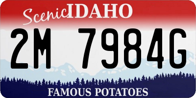 ID license plate 2M7984G