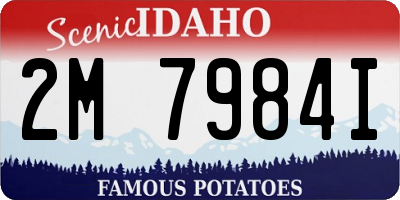 ID license plate 2M7984I