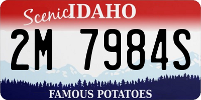 ID license plate 2M7984S
