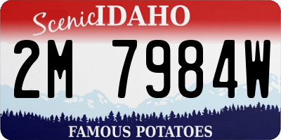 ID license plate 2M7984W