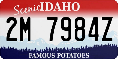 ID license plate 2M7984Z