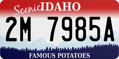ID license plate 2M7985A
