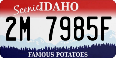 ID license plate 2M7985F