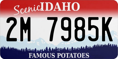 ID license plate 2M7985K