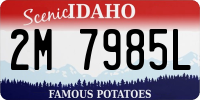 ID license plate 2M7985L