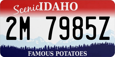ID license plate 2M7985Z