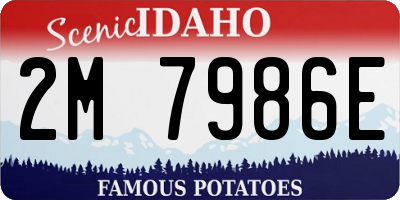 ID license plate 2M7986E