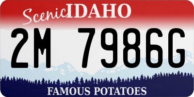 ID license plate 2M7986G