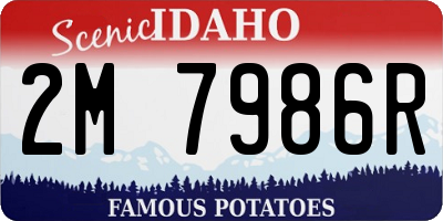 ID license plate 2M7986R