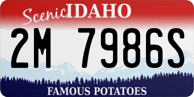 ID license plate 2M7986S