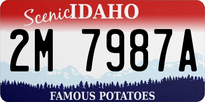 ID license plate 2M7987A