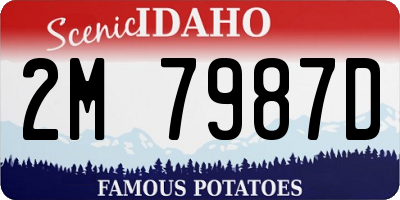 ID license plate 2M7987D